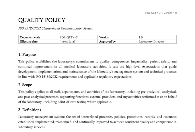do iso 15189 2022 documentations